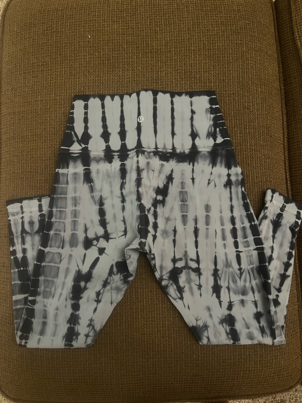 lululemon athletica Tie-Dye Gray & Black High-Rise Leggings